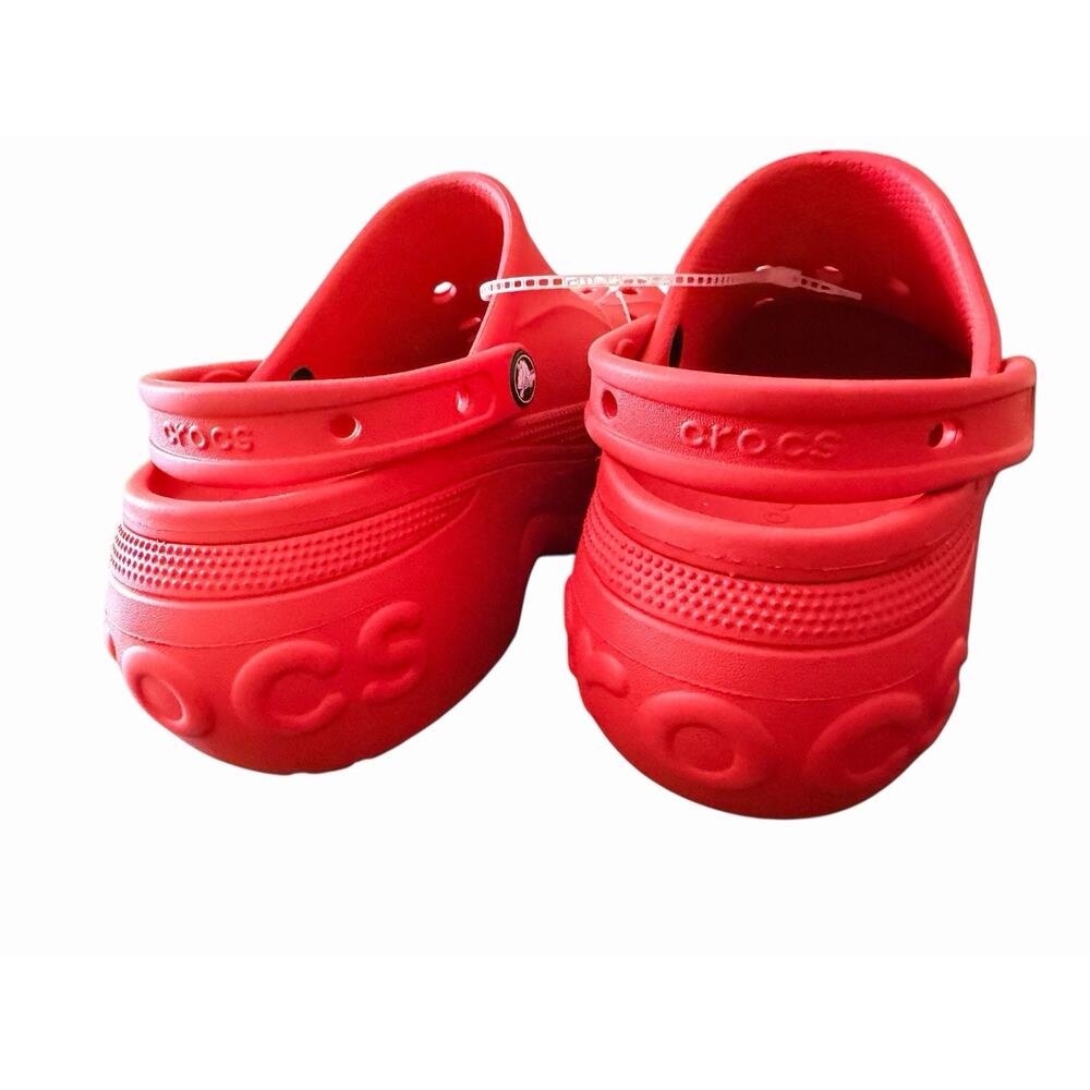 NEW CROCS BELLA CLOG HIGH 210062-001 RED NWOB SIZE M7/W9 - Picture 2 of 7